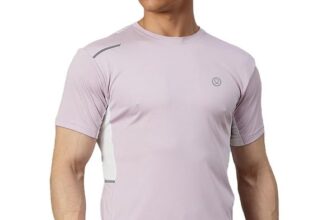 CHKOKKO Men Polyester Solid Quick Dry Sports Gym T &hellip;