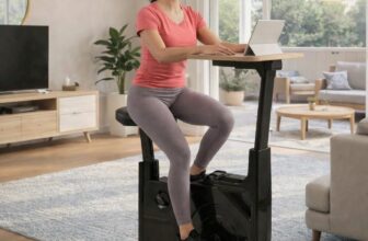 Adjustable Desk Exercise Bike with Workstation Tab &hellip;