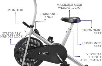 Air Bike Exercise Cycle Indoor Stationary for Home &hellip;