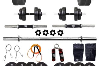BULLAR Home Gym Set, 8kg to 20kg with 3 Straight C &hellip;