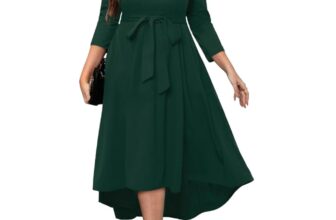C4D Women Plus Size V-Neck Party Cocktail High-Low &hellip;