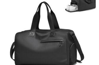 GUSTAVE® Waterproof PU Leather Gym Bag for Men, 1 &hellip;