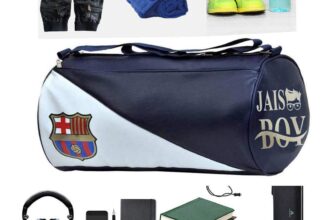 JAIS BOY Sports FCM Leather Duffle Gym Bag for Men &hellip;