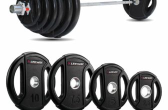 Leeway Olympic Barbell Rod with Plates (50kg Set)  &hellip;