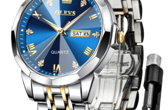 OLEVS Watch for Man Analog Quartz Dress Diamond Bu &hellip;