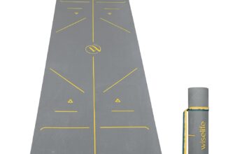 WiseLife TRUE Body Alignment Yoga Mat + Sleek Yoga &hellip;