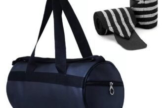 Combo Pack of PU-Leather Black Gym Bag, Gym Duffel &hellip;