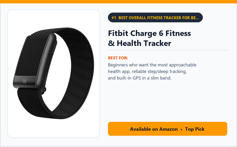 Fitbit Charge 6 Fitness & Health Tracker Fitbit Charge 6 Fitness & Health Tracker - Best Overall Fitness Tracker for Beginners (Best Fitness Trackers for Beginners 2026)