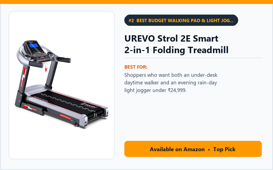 UREVO Strol 2E Smart 2-in-1 Folding Treadmill - Best Budget Walking Pad & Light Jogging 2-in-1 Treadmill (Best Walking Pads for Home & Office 2026)