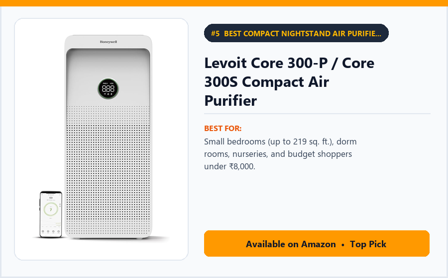Levoit Core 300-P / Core 300S Compact Air Purifier - Best Compact Nightstand Air Purifier for Small Bedrooms (Best Resistance Bands for Home Workouts 2026)