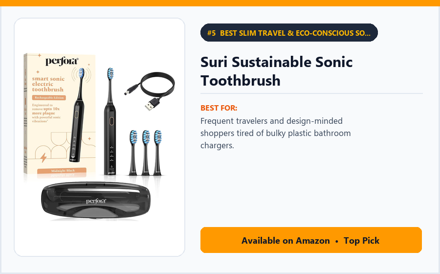 Suri Sustainable Sonic Toothbrush Suri Sustainable Sonic Toothbrush - Best Slim Travel & Eco-Conscious Sonic Toothbrush (Best Electric Toothbrushes 2026)