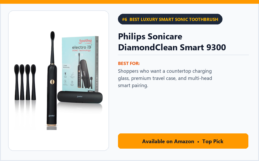 Philips Sonicare DiamondClean Smart 9300 Philips Sonicare DiamondClean Smart 9300 - Best Luxury Smart Sonic Toothbrush (Best Electric Toothbrushes 2026)