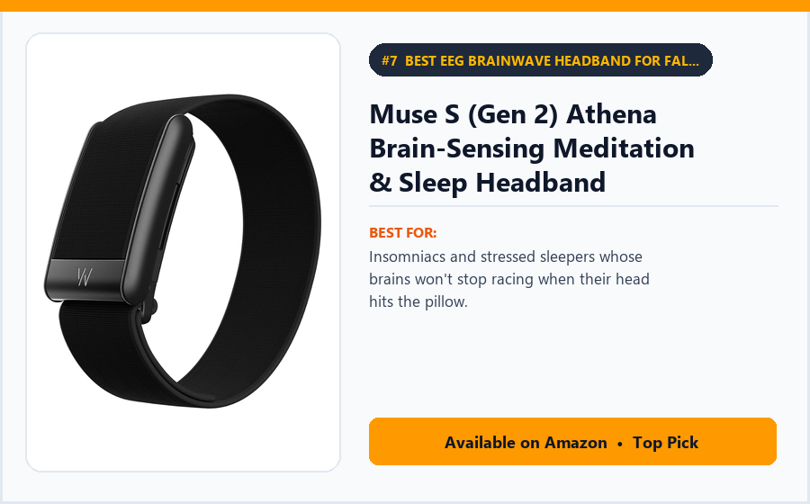 Muse S (Gen 2) Athena Brain-Sensing Meditation & Sleep Headband - Best EEG Brainwave Headband for Falling Asleep Faster (Best Sleep Tracking Devices 2026)