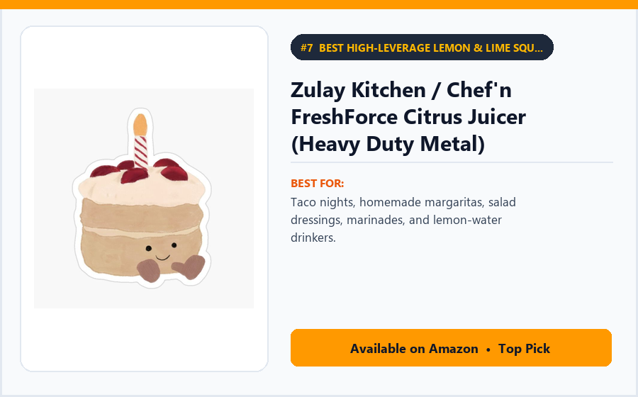 Zulay Kitchen / Chef'n FreshForce Citrus Juicer (Heavy Duty Metal) - Best High-Leverage Lemon & Lime Squeezer (Best Blenders for Smoothies 2026)