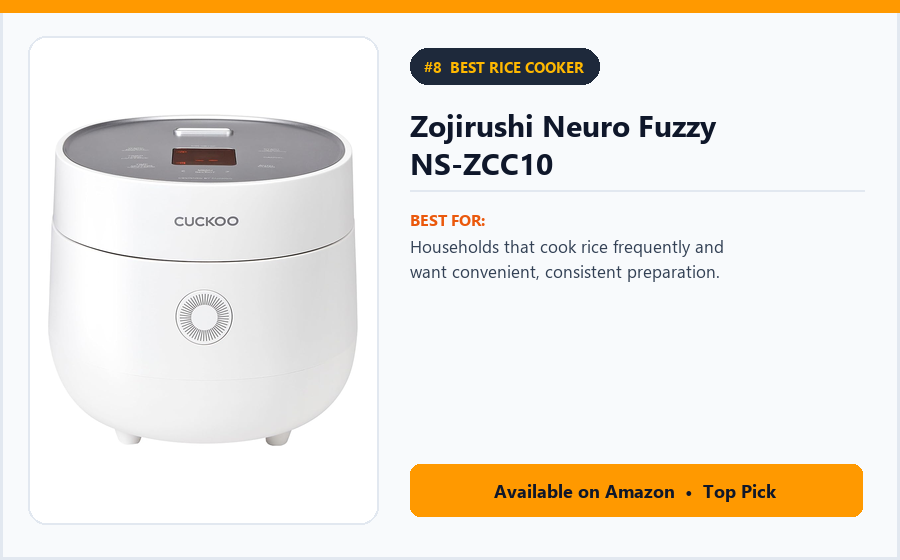 Zojirushi Neuro Fuzzy NS-ZCC10 - Best Rice Cooker (Best Kitchen Appliances 2026)