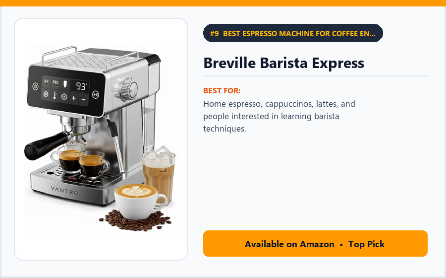 Breville Barista Express - Best Espresso Machine for Coffee Enthusiasts (Best Kitchen Appliances 2026)