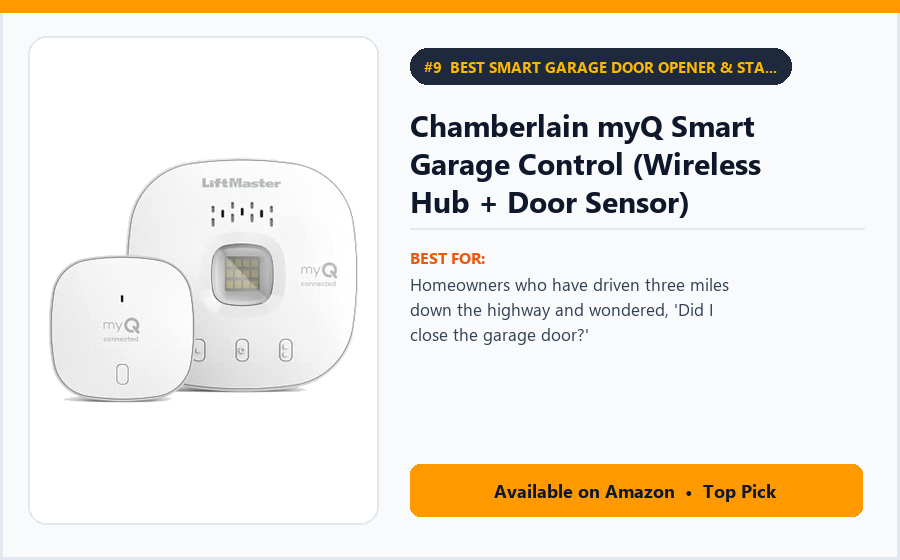 Chamberlain myQ Smart Garage Control (Wireless Hub + Door Sensor) - Best Smart Garage Door Opener & Status Sensor Under ₹2,499 (Best Smart Home Gadgets 2026)