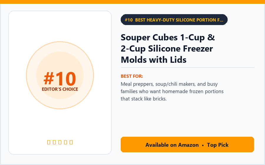 Souper Cubes 1-Cup & 2-Cup Silicone Freezer Molds with Lids - Best Heavy-Duty Silicone Portion Freezer Trays for Soup, Broth & Sauce (Best Blenders for Smoothies 2026)