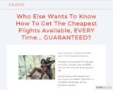 How To Book The Cheapest Airfare Available, Every  &hellip;