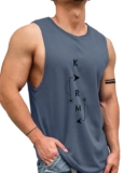 AUSK Men Vest || Gym Tshirt for Men || Karma Print &hellip;
