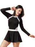 CUKOO Padded Black with White Border Swimsuit