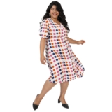 Instafab Plus Women’s White Polka Dot Dress  &hellip;