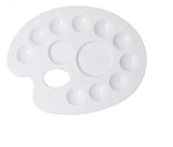 Large Elliptical Paint Mixing Palette – 12-Compa &hellip;