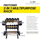 Protoner 3 in 1 Dumbbell Rack, Plate Stand and bar &hellip;