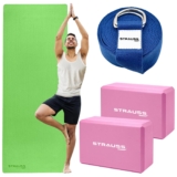 STRAUSS Yoga Starter Kit (1 Yoga Mat, 2 Yoga Block &hellip;