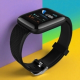 Smart Fitness Watch with Color Display, Black Sili &hellip;