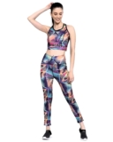 womens Gym Wear Set, Printed Track Pant & Spo &hellip;